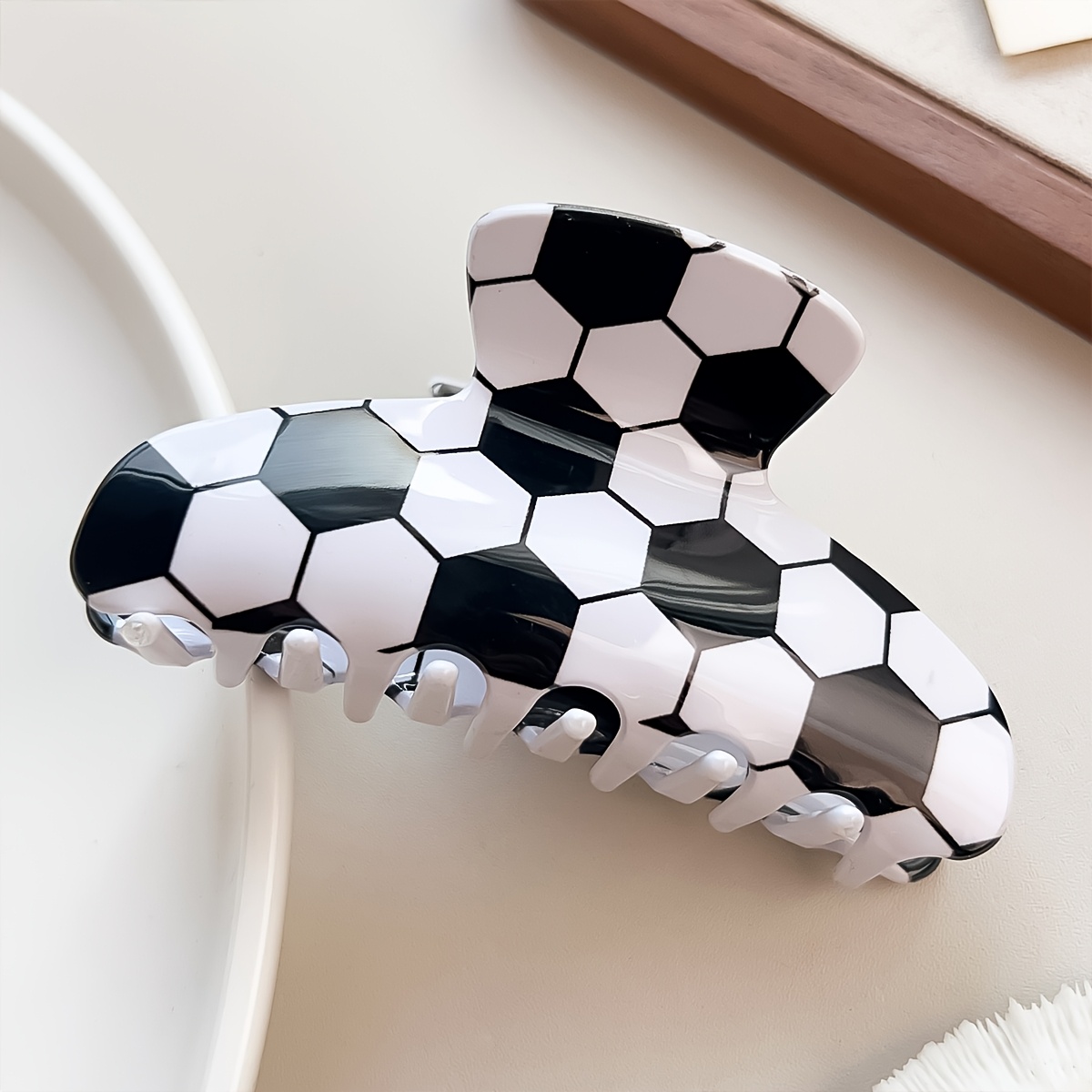 Men'S Accessories Premium - Premium Sporty Soccer Pattern Hair Claw