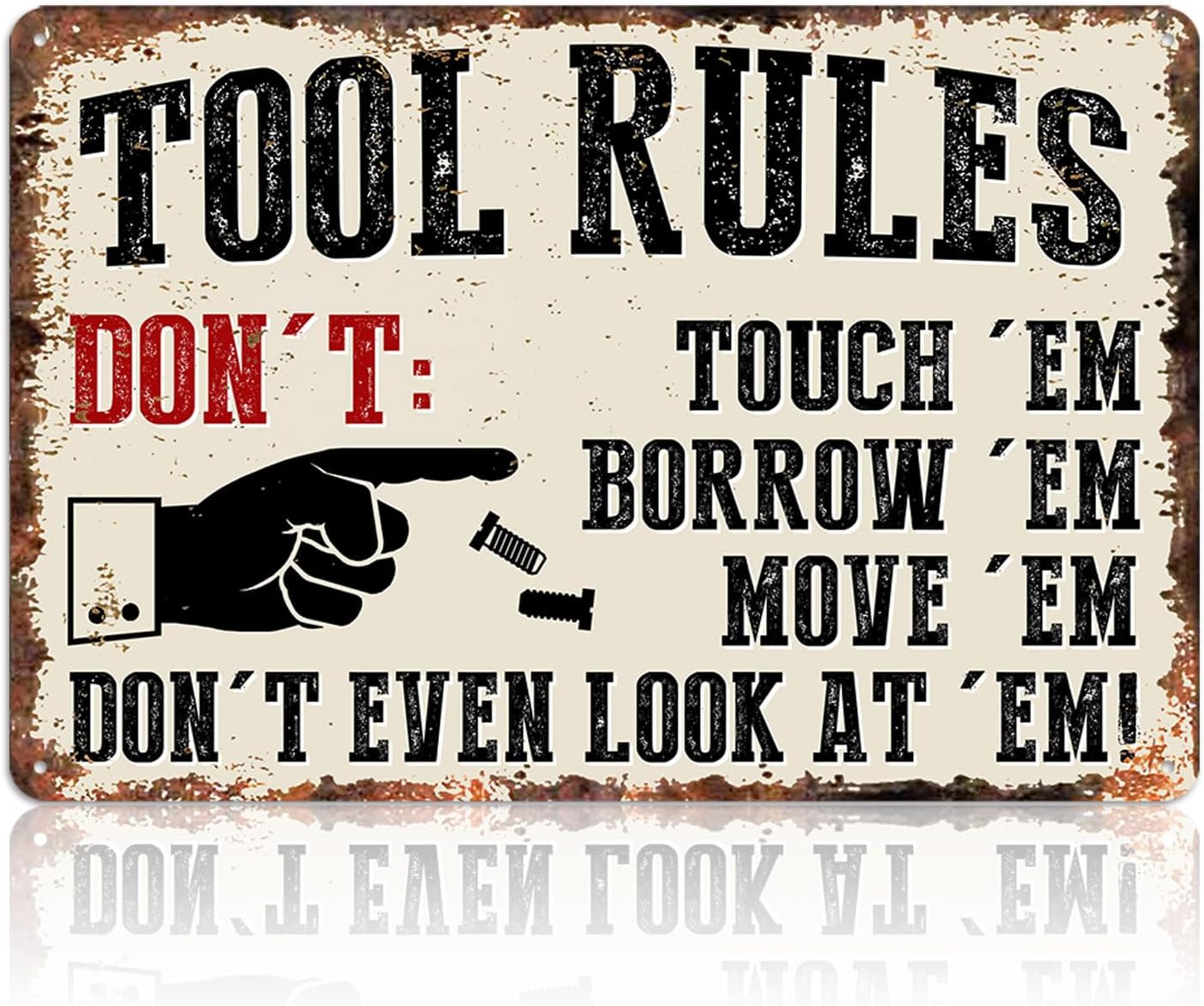 Men Accessories Rule - Garage Signs Metal Wall Decor -