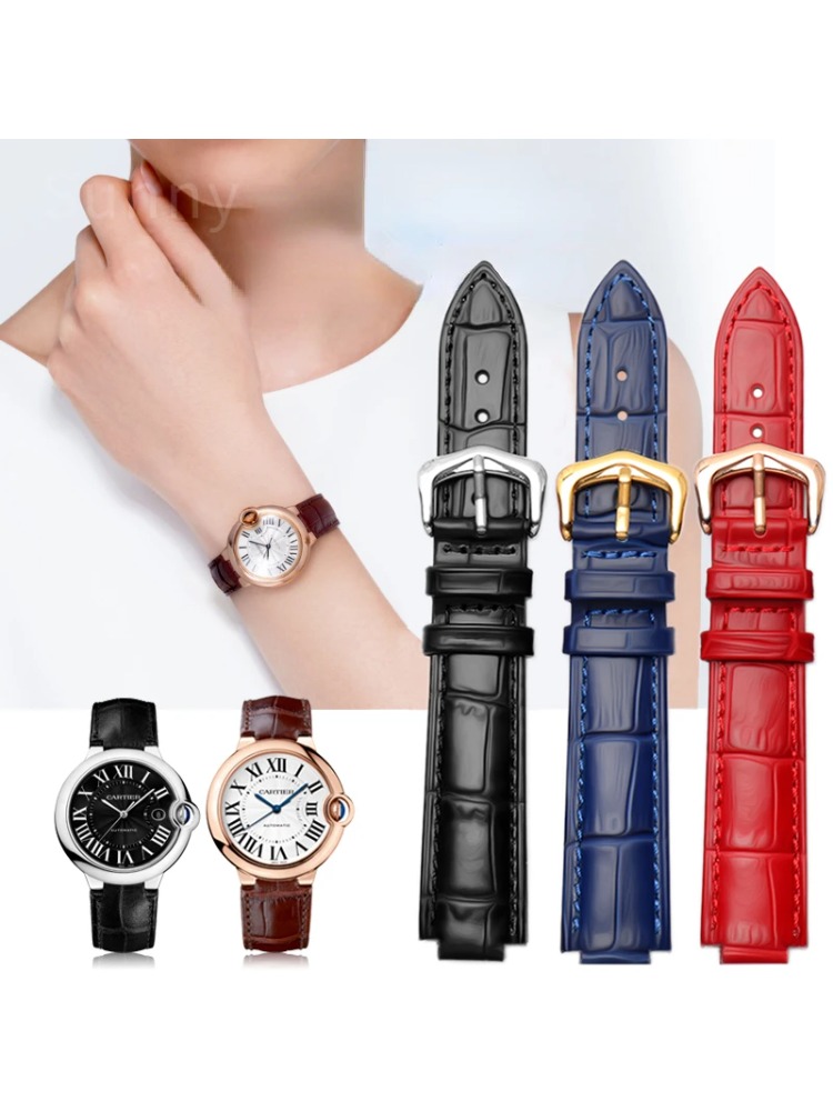 Men'S Accessories Cartier - Genuine Leather Watch Strap for Tank
