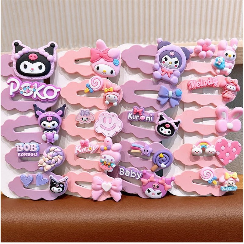 Tie Clip Set - Hello Kitty Kuromi Hair Accessory Set,
