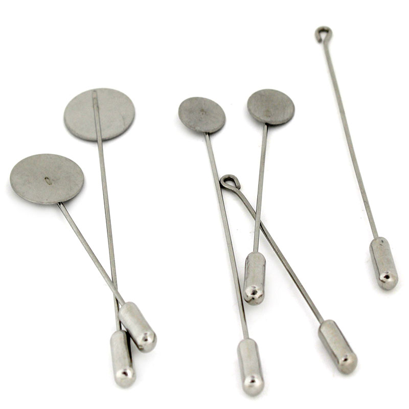 10pcs/Lot 10 15mm Stainless St - đánh giá và giá Men Accessories Brooch