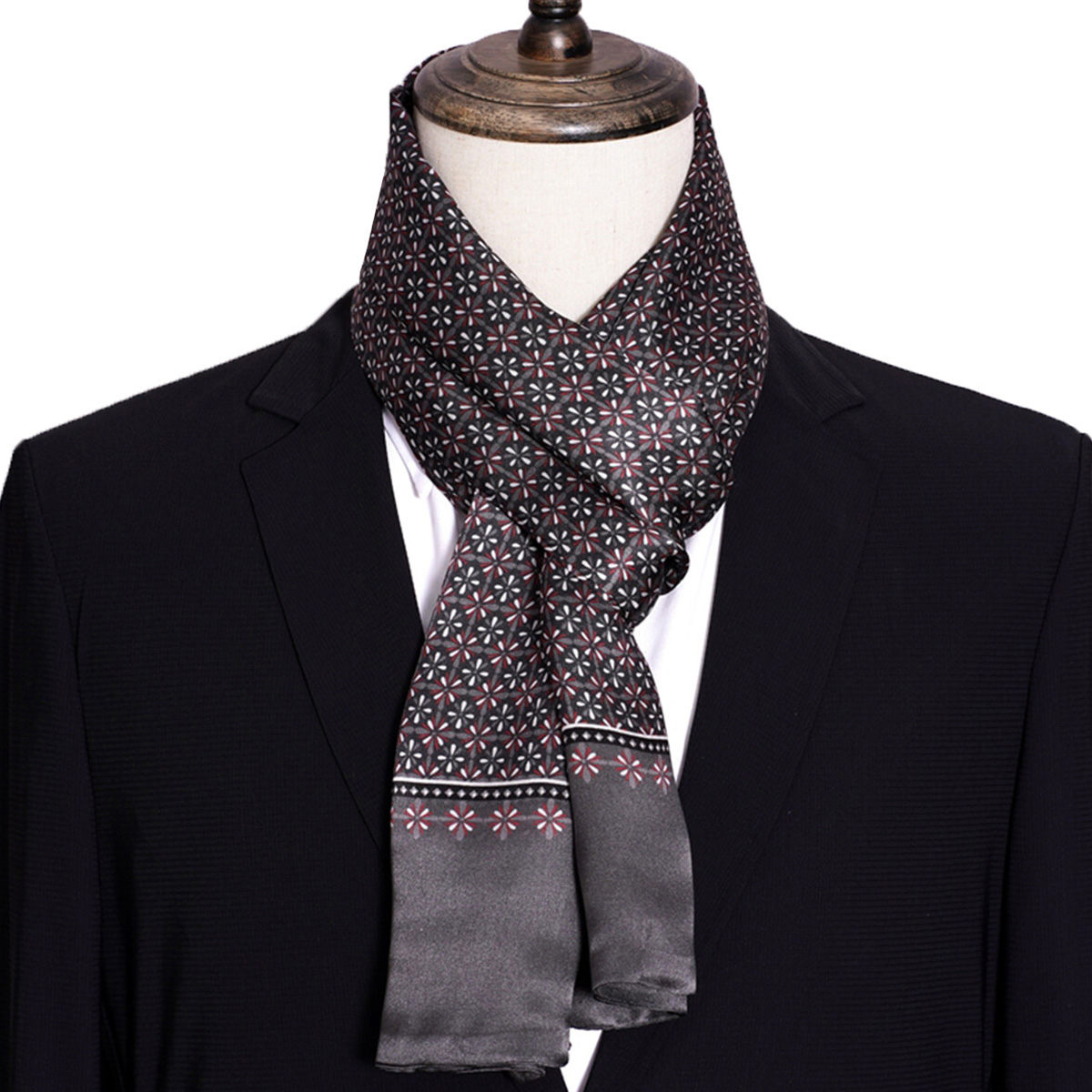 New Men's Stripe Silk Scarf Ho - đánh giá và giá Men'S Accessories Premium