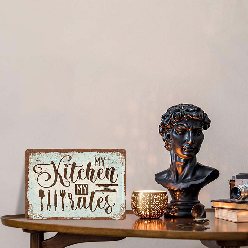 My Kitchen My Rules Sign Metal - đánh giá và giá Men Accessories Rule