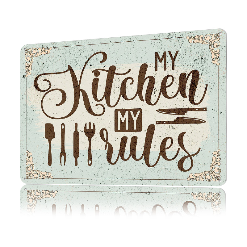 My Kitchen My Rules Sign Metal - đánh giá và giá Men Accessories Rule