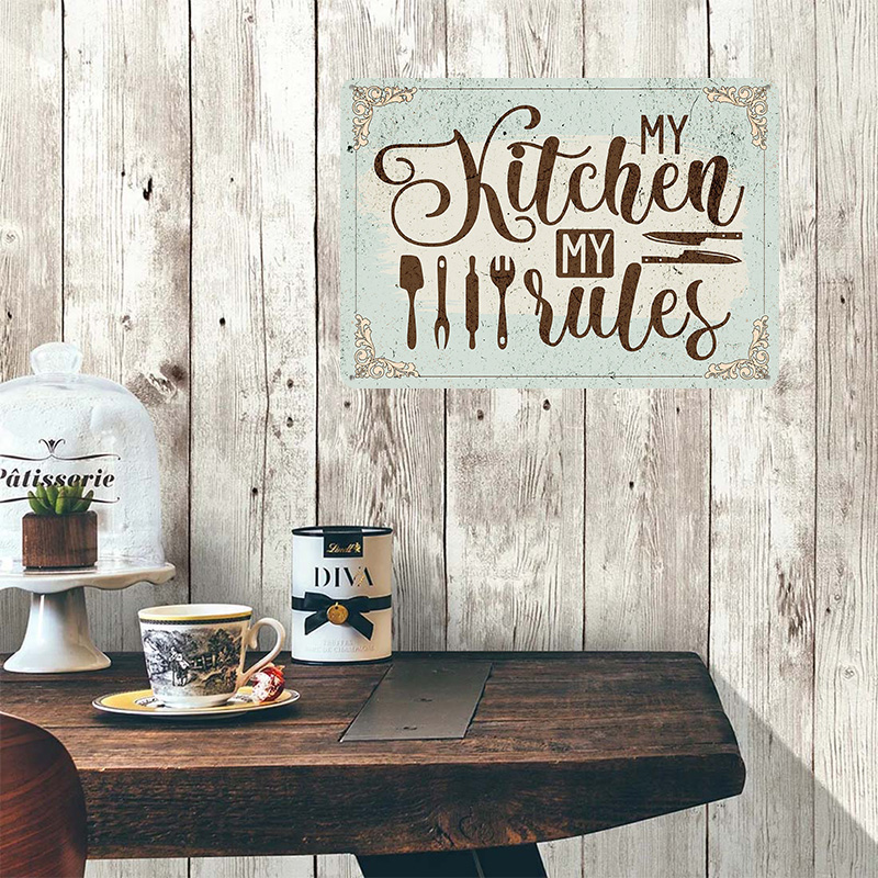 My Kitchen My Rules Sign Metal - đánh giá và giá Men Accessories Rule