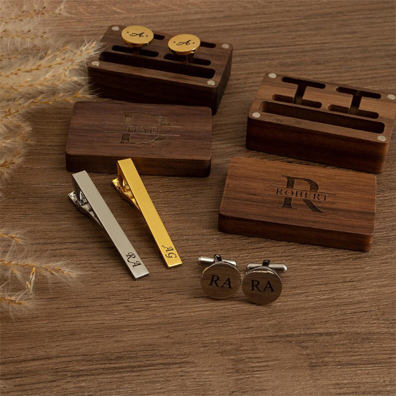 Personalized Groomsmen Cufflin - đánh giá và giá Tie Clip Set