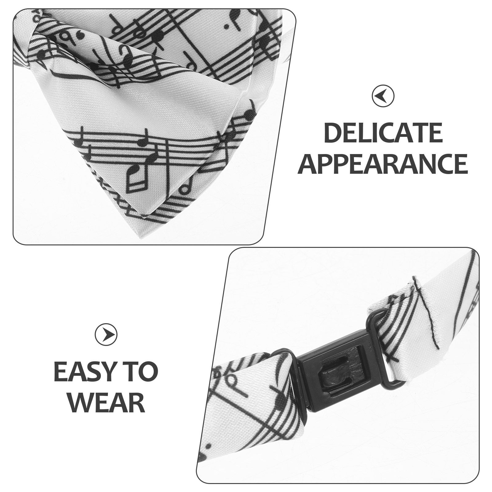 3Pcs Music Note Bow Tie Set Pr - đánh giá và giá Tie Clip Set
