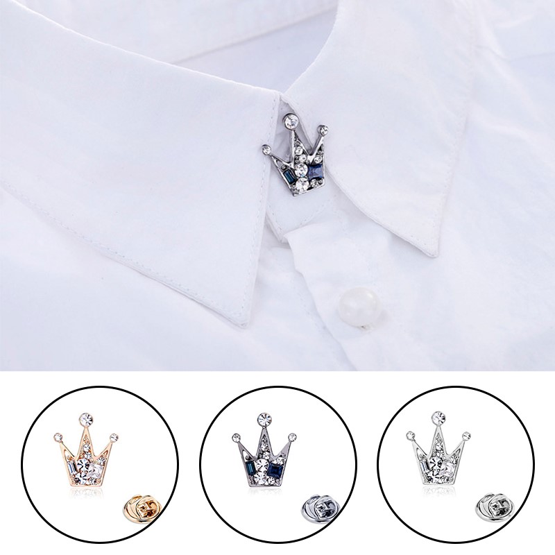 Luxury Metal Crown Brooch For  - đánh giá và giá Men Accessories Brooch