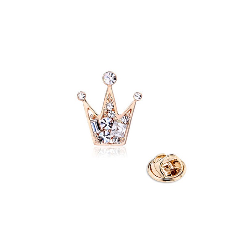 Luxury Metal Crown Brooch For  - đánh giá và giá Men Accessories Brooch