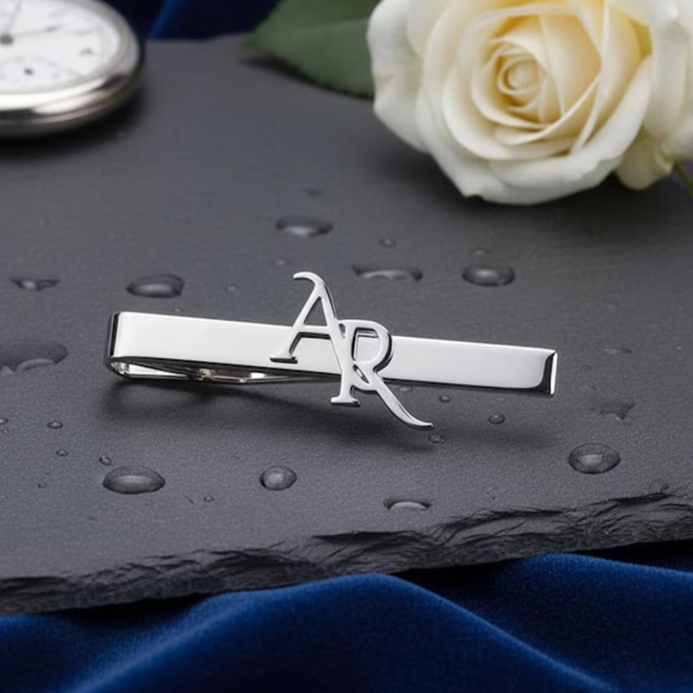 Customized Initial Stainless S - đánh giá và giá Tie Clip Set