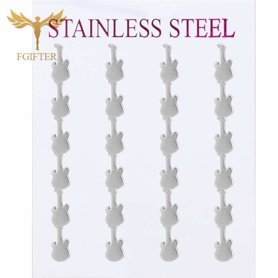 12 Pairs Music Guitar Earrings - đánh giá và giá Men Accessories In Store
